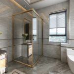 Kartepe Sarımeşe Gold Reflekte Duşakabin