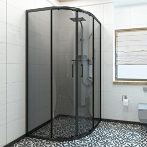 Oval Füme Duşakabin